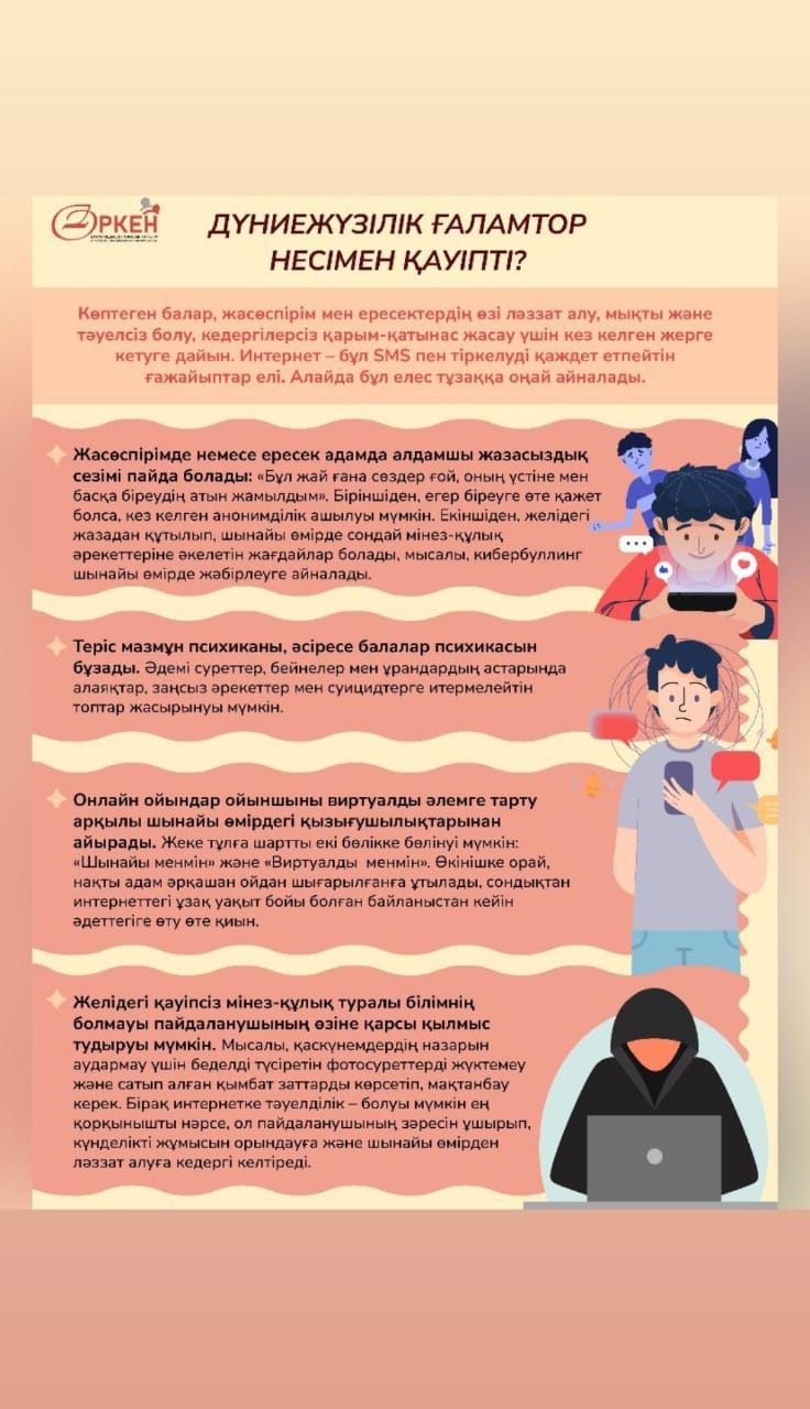 Дүниежүзілік ғаламтор  немісен  қауіпті? / Чем опасна всемирная паутина ?
